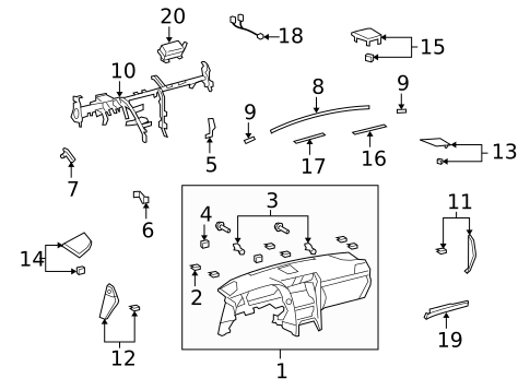 Instrument Panel for 2010 Lexus LS600h #0