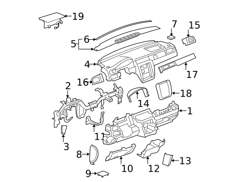 Instrument Panel for 2011 Chevrolet Silverado 3500 HD #6