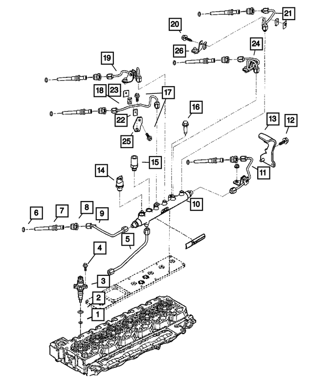 « 5086872AB –  : Alimentation D`injecteur Tube pour Mopar Image »