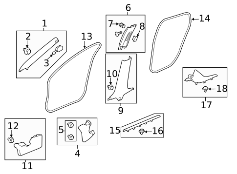 Interior Trim - Pillars for 2022 Honda Insight #0