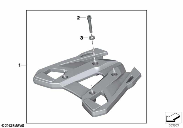 77448533793 - Luggage &amp; Storage: Kit For Luggage Rack, Topcase for BMW-Motorrad Image