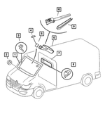 5136429AA - Body Sheet Metal Except Doors: Windshield for Mopar Image