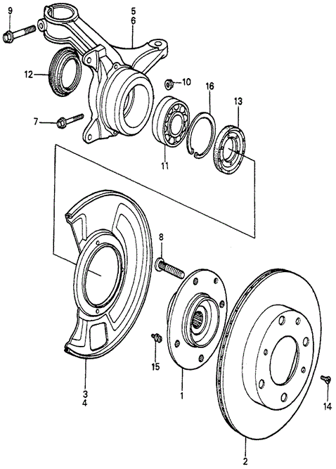 Steering Knuckle for 1984 Honda Accord #0
