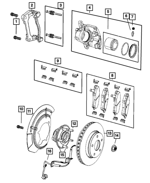 Front Brakes for 2008 Jeep Wrangler #0