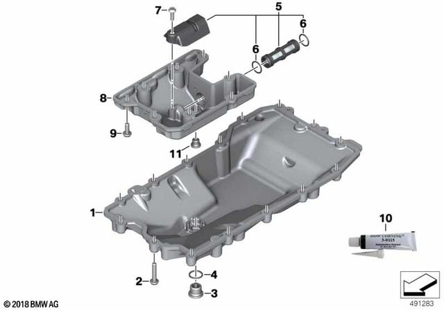 11137107956 - : Oil Pan                   for BMW-Motorrad Image