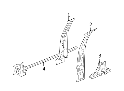 Center Pillar & Rocker for 2005 Cadillac STS #0