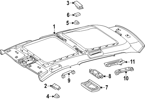 Interior Trim - Roof for 2025 Mercedes-Benz EQS 450 SUV #1