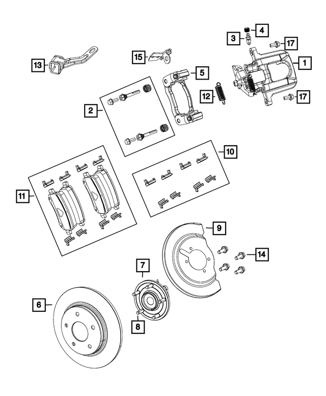 R8029849AD - Brakes: Disc Brake Caliper Assembly, Left for Mopar Image
