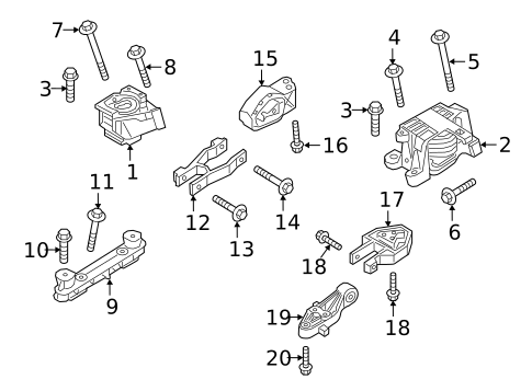 Engine & Trans Mounting for 2019 Volvo XC40 #0