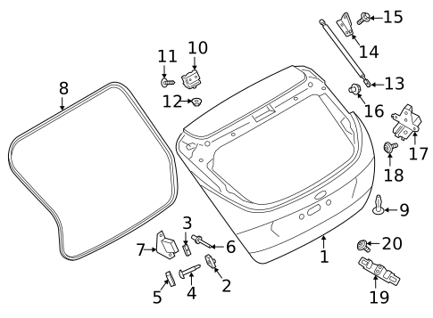 Lock & Hardware for 2017 Ford Focus #6
