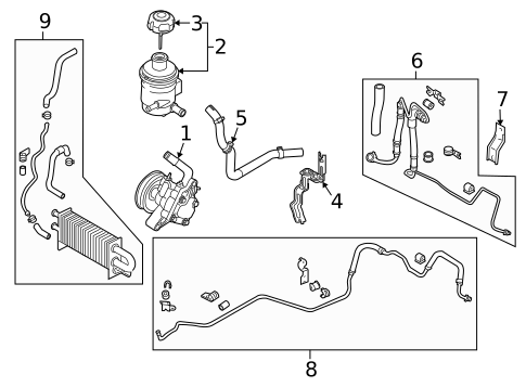 Pump & Hoses for 2009 Kia Amanti #0