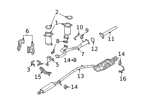 Mufflers for 2008 Ford Taurus #0