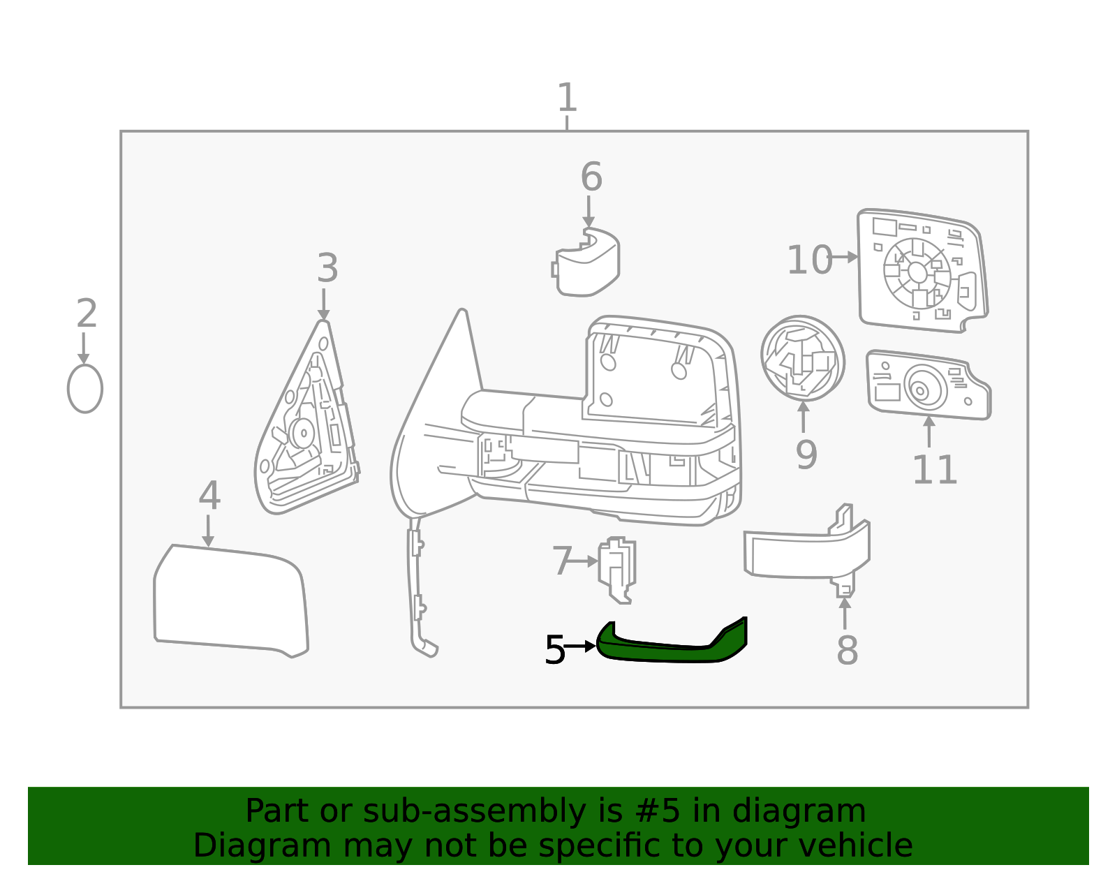 23444126 - High-Quality Driver Side Door Mirror Housing Lower Cover for ...