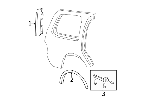 Exterior Trim - Quarter Panel for 1998 Ford Expedition #0