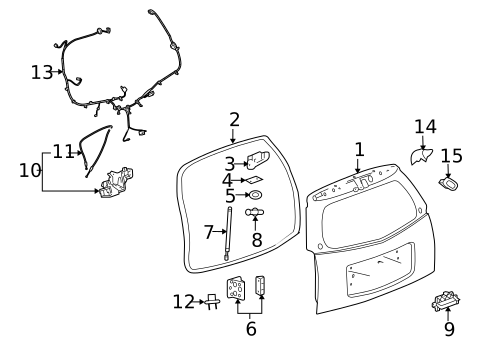 Gate & Hardware for 2008 Cadillac SRX #0