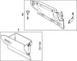 NZ6Z6004338AB - : Glove Box Frame for Ford: Maverick Image