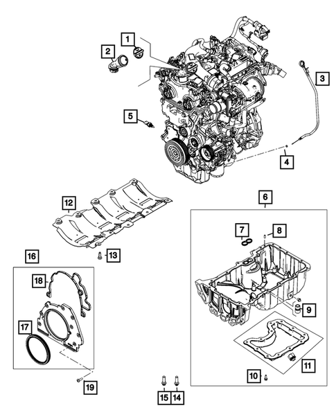 Engine Oiling, Oil Pan and Indicator (Dipstick) for 2025 Dodge Hornet #0