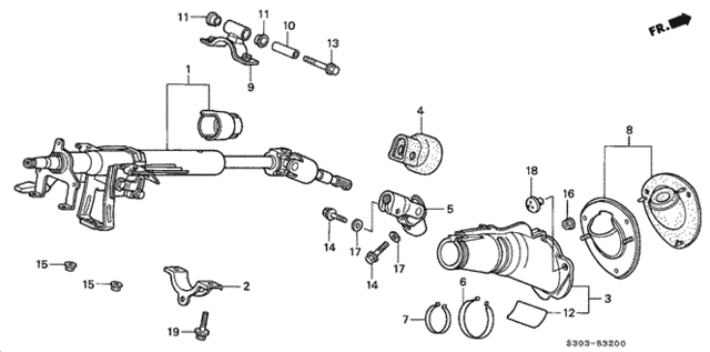 Steering Column for 2000 Honda Prelude #0