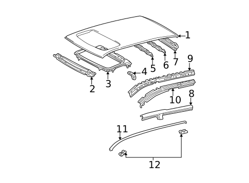 Roof & Components for 2004 Pontiac Vibe #0