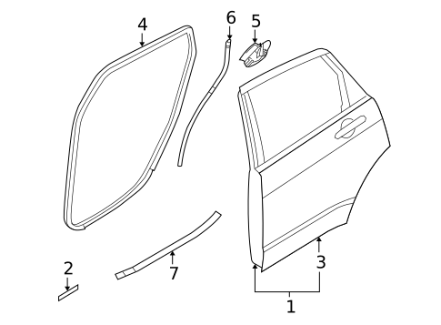 Door & Components for 2008 Ford Focus #1