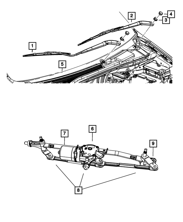 68028559AA - Electrical: Wiper Frame Grommet for Mopar Image