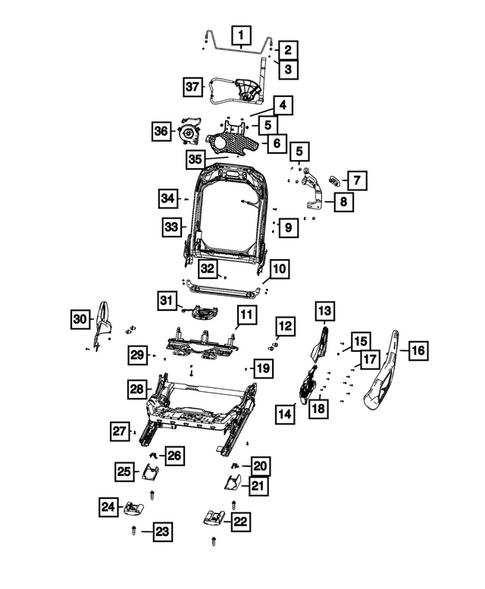 Front Seats - Adjusters, Recliners, Shields and Risers for 2024 Dodge Charger Daytona #4