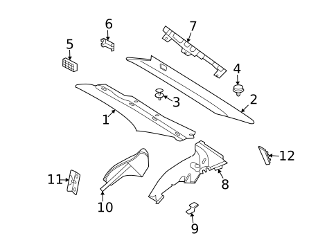 Interior Trim - Quarter Panels for 2003 BMW 745Li #0