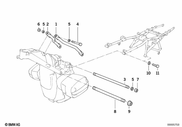 46512314271 - Frame and Mounting Parts: Rod Left -  for BMW-Motorrad Image
