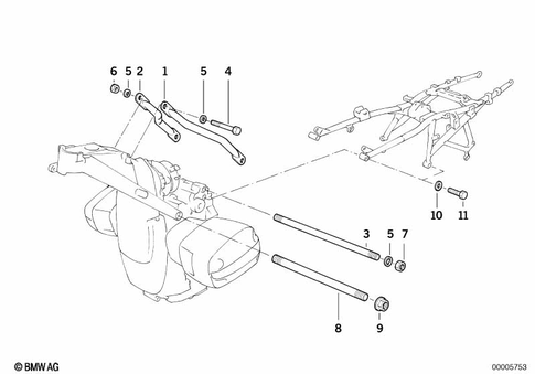 Motorcycle Frame for 2001 BMW-Motorrad R 1150 RT #0