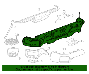 2022-2026 GM Rear Bumper 85563381 GM | GMPartsDirect.com