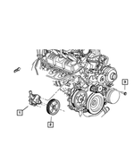 4743060AB - Steering: Power Steering Pump for Chrysler: Town &amp; Country, Voyager | Dodge: Caravan, Grand Caravan Image