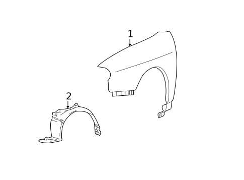 Fender & Components for 2001 Hyundai Santa Fe #0