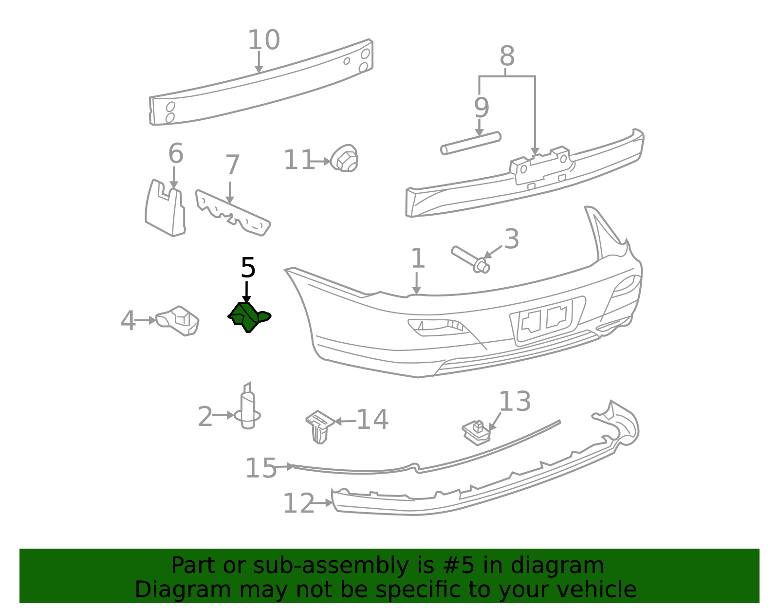 52156-AA010 - Bumper Cover Support Rail 2004-2008 Toyota Solara | Longo ...