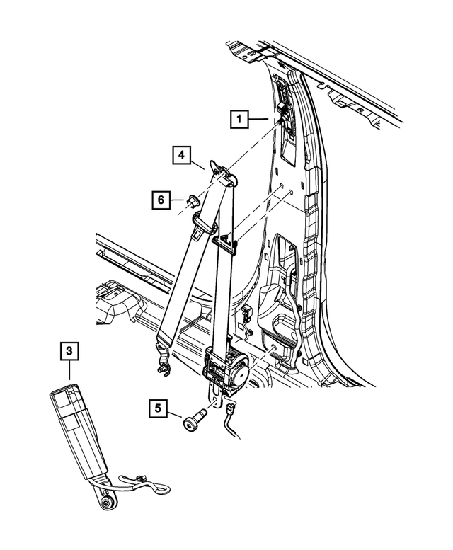 68770549AA - Restraints: Front Inner Seat Belt for Mopar Image image