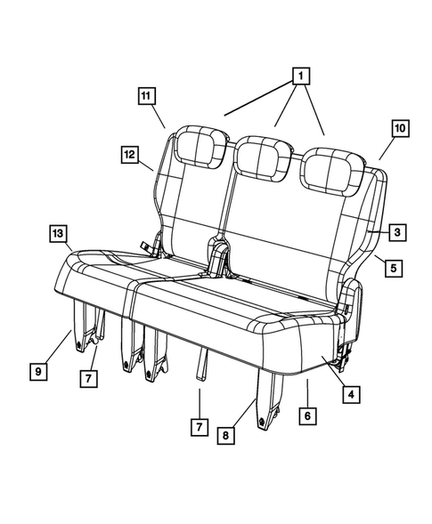 Rear Seats - Third Row for 2010 Chrysler Town & Country #3