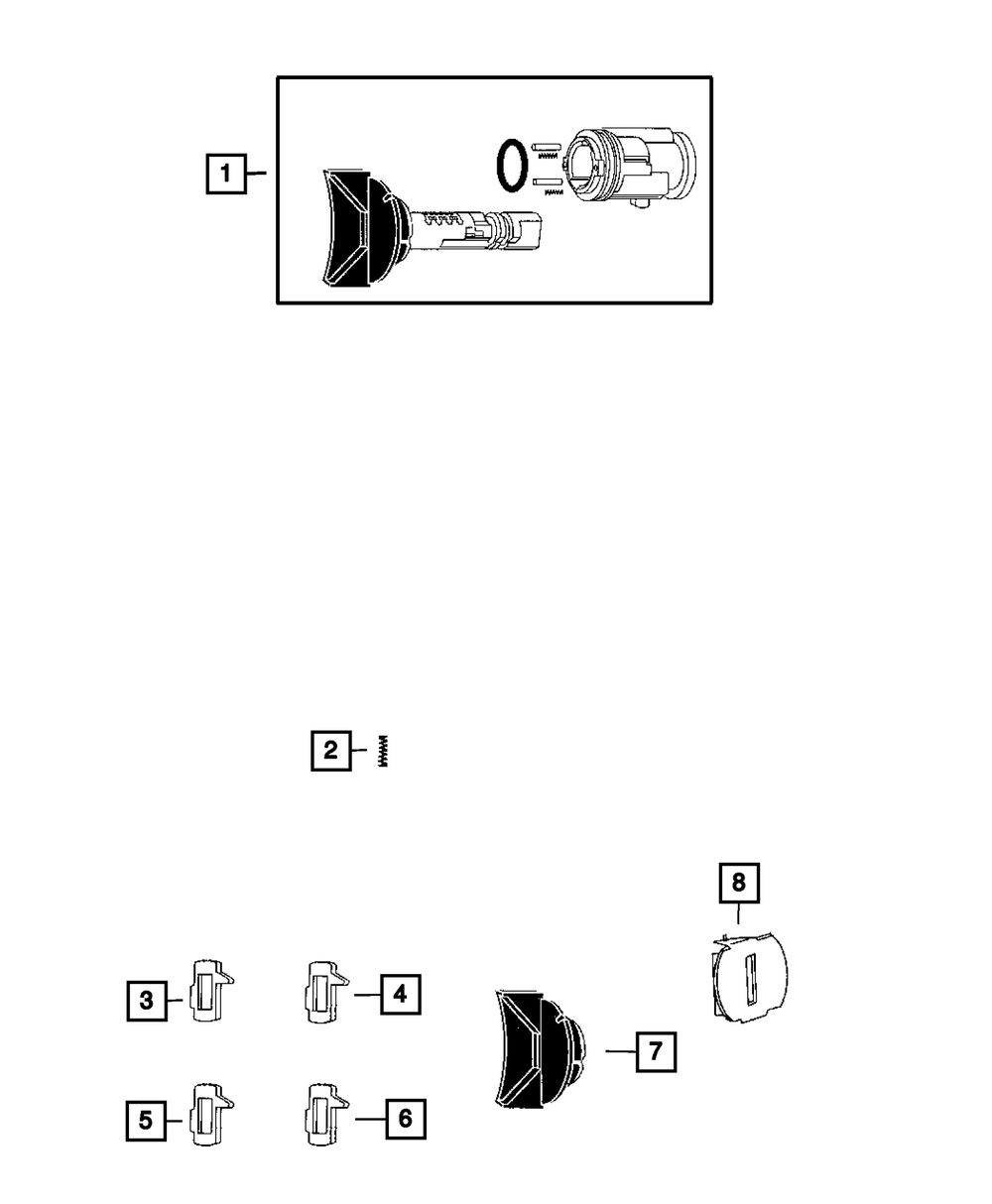 Ignition Lock Cylinder - Mopar (68027525AA)