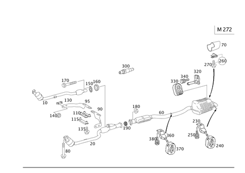 Exhaust System Used on Six-Cylinder Gasoline Vehicles for 2006 Mercedes-Benz C230 #0