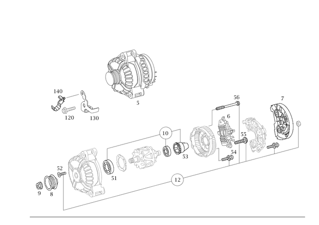 111543202 - Electrical Equipment and Instruments: Alternator for Mercedes-Benz Image image