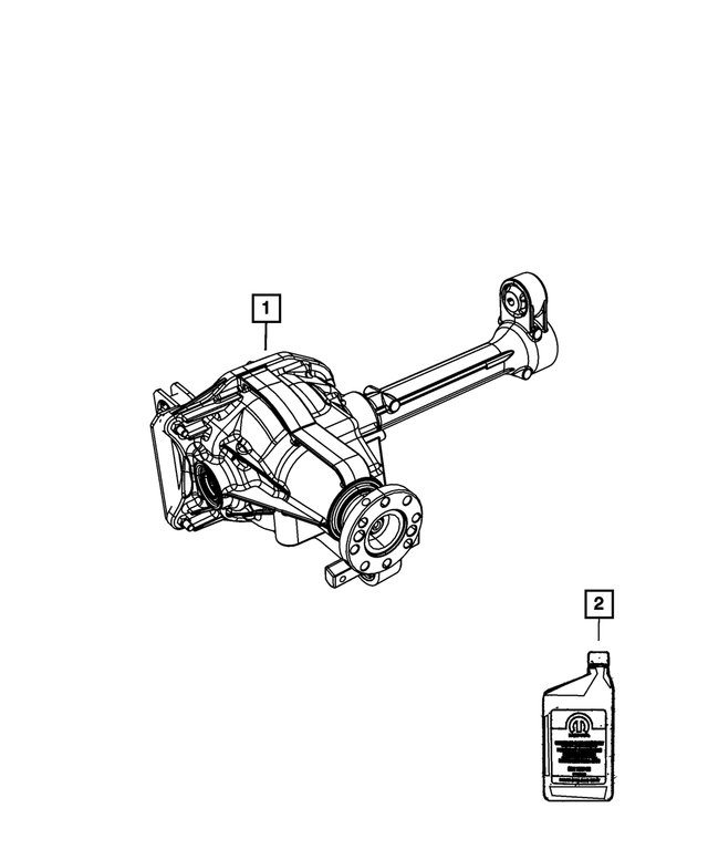 68019320AC - Front Axle; Dana 186 MM; Differential and Drive Line: Service Front Axle for Mopar Image