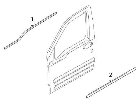 Exterior Trim - Front Door for 2010 Ford Transit Connect #0