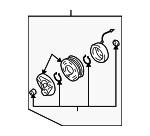 MR958859 - HVAC: Clutch &amp; Pulley for Mitsubishi: Eclipse, Endeavor, Galant Image