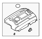 6A103925EF - Engine: Engine Cover for Volkswagen: Beetle, Golf, Jetta Image