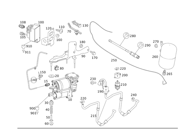 2213280065 - Springs, Suspension and Hydraulics: Connection Fitting for Mercedes-Benz Image image