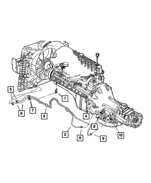 Lines, Transmission Oil Cooler for 2001 Jeep Grand Cherokee #0