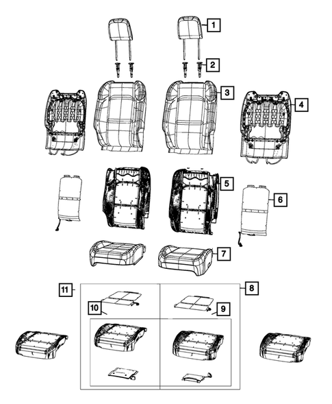 Front Seats - First Row for 2020 Jeep Wrangler #6