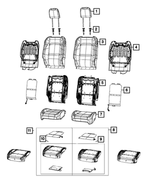68281994AE - Interior Trim: Front Seat Back Foam, Left for Mopar Image