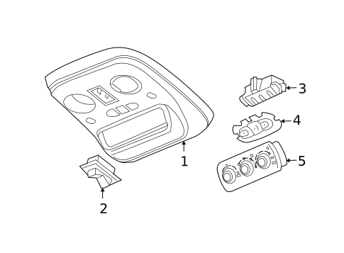 Overhead Console for 2006 Chevrolet Suburban 2500 #0