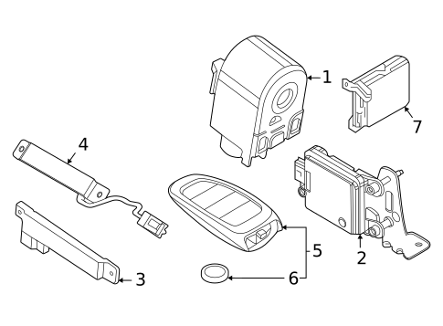 Keyless Entry Components for 2021 Hyundai Sonata #0