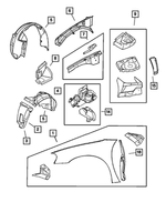 4646699AC - : Upper Load Path Beam, Left, Outer for Mopar Image