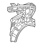 716013X200 - Body: Inner Quarter Panel for Hyundai: Elantra Coupe Image